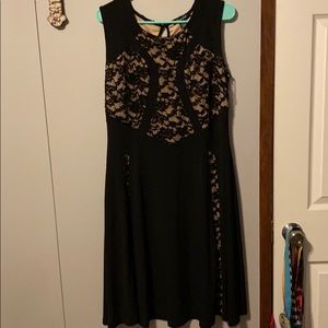 Black dress with lacy details